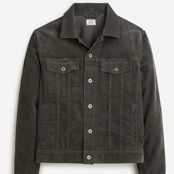 J. Crew Trucker Jacket in Stretch Corduroy - Picture 1 of 4